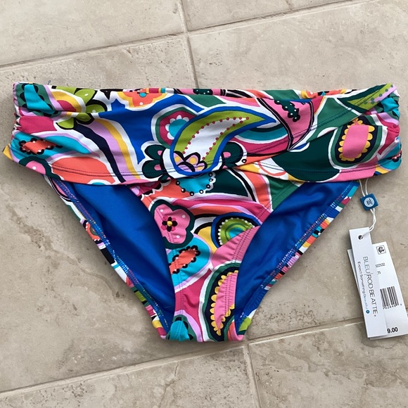 Bleu Rod Beattie Twisted Sarong Hipster Bikini Bottom Go For Bold Multi Print - Picture 4 of 10